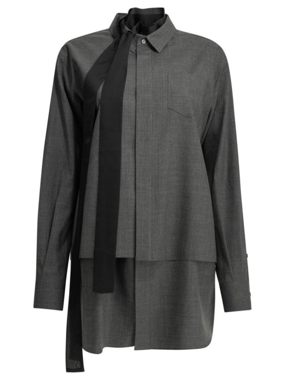 Sacai Short Wool Shirtdress Tag Size 2 Women